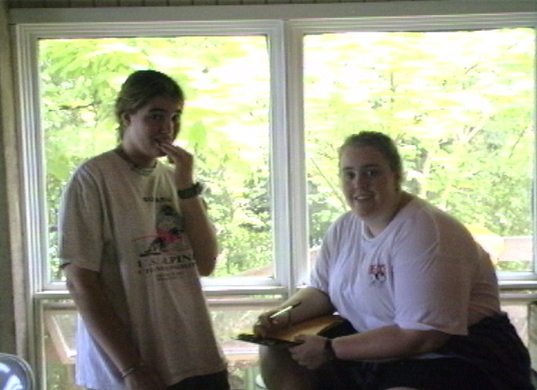 Plyc138.jpg - Little sister ? and Molly Garner in the Dinning Hall.